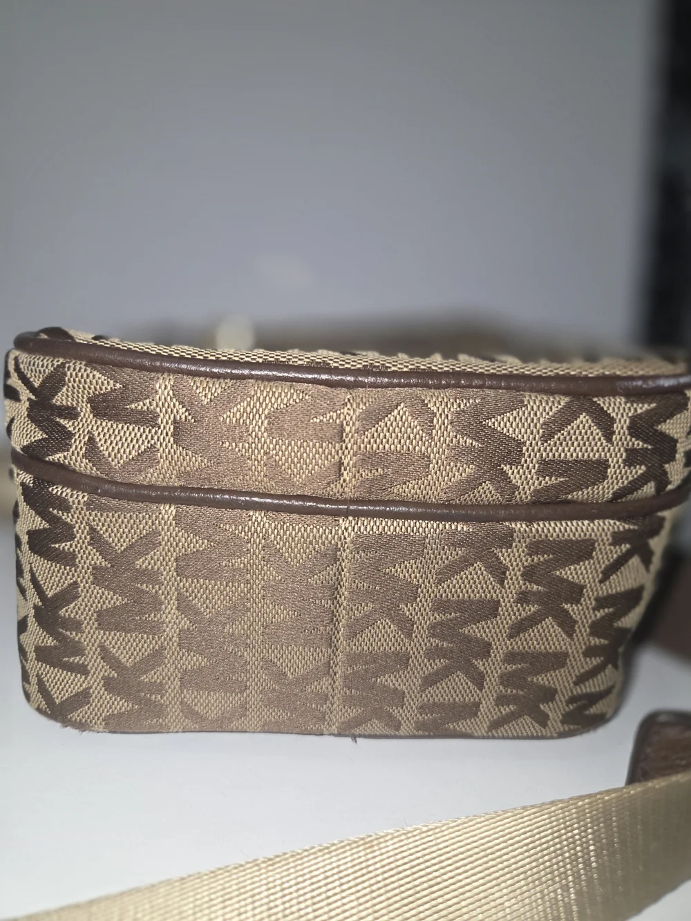 Michael Kors Men’s Brown MK Monogram Crossbody Bag